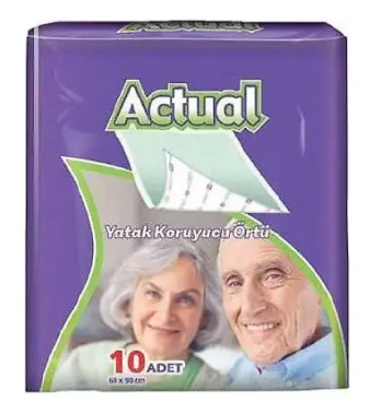 Actual 60x90 cm 10 Adet Yatak Koruyucu Örtü