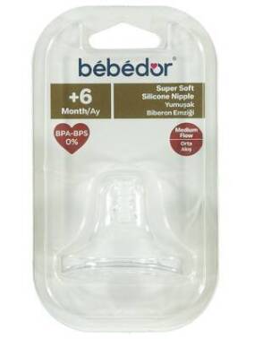 Bebedor Silikon Yumuşak Biberon Emziği 6+ Orta Akış 332