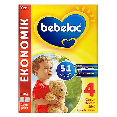 Bebelac 4 Çocuk Devam Sütü 1 Yaş + 800 gr