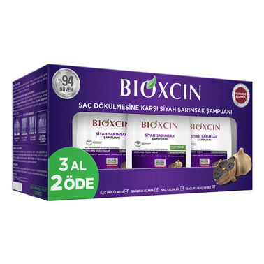 Bioxcin Siyah Sarımsaklı 3x300 ml Saç Dökülmesine Karşı Şampuan