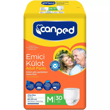 Canped Emici Külot Orta Boy M 30'lu Hasta Bezi