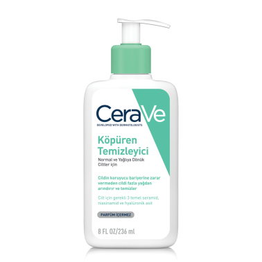 Cerave Foaming Cleanser Normal & Yağlıya Dönük Ciltler İçin 236 ml