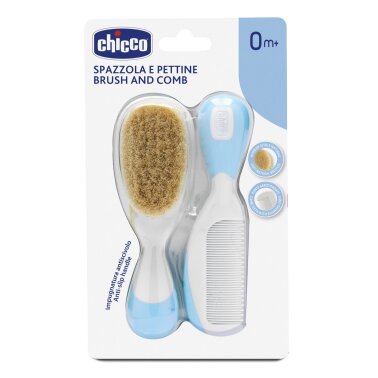 Chicco Fırça ve Tarak Seti 0 Ay+ Mavi