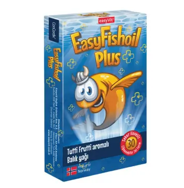 Easy Fish Oil Plus Tutti Frutti Aromalı Balık Yağı 30 Çiğnenebilir Jel