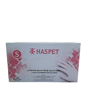 Haspet Latex Pudrasız Eldiven Small 100'lü