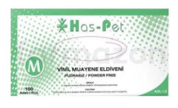 Haspet Vinil Pudrasız Muayene Eldiveni Medium 100 Adet