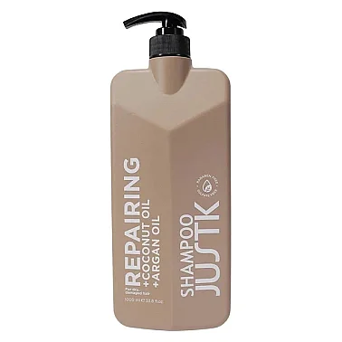 JustK Onarıcı Hindistan Cevizi Yağı ve Argan Yağı Şampuanı – 1000 ml