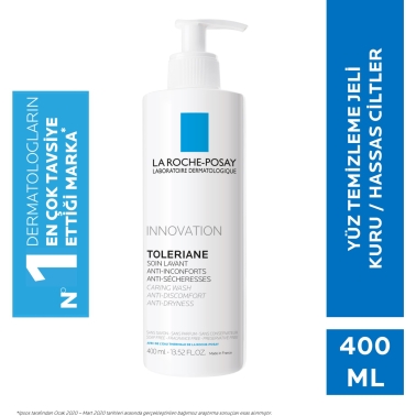 La Roche-Posay Toleriane Caring Wash 400 ml Hassas Ciltler Yüz Temizleyici Jeli