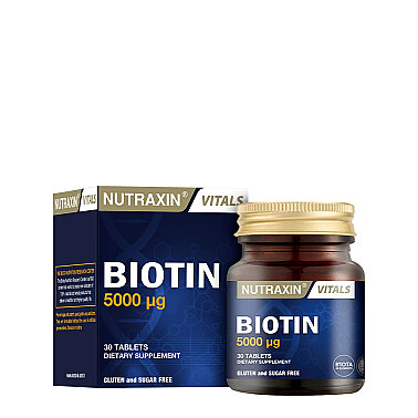 Nutraxin Biotin 5000 mcg Takviye Edici Gıda 30 Tablet