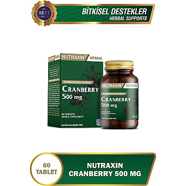 Nutraxin Cranberry 500 mg Takviye Edici Gıda 60 Tablet - 3