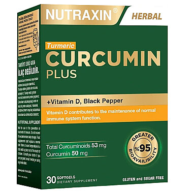 Nutraxin Curcumin Plus Takviye Edici Gıda 30 Yumuşak Kapsül - 8
