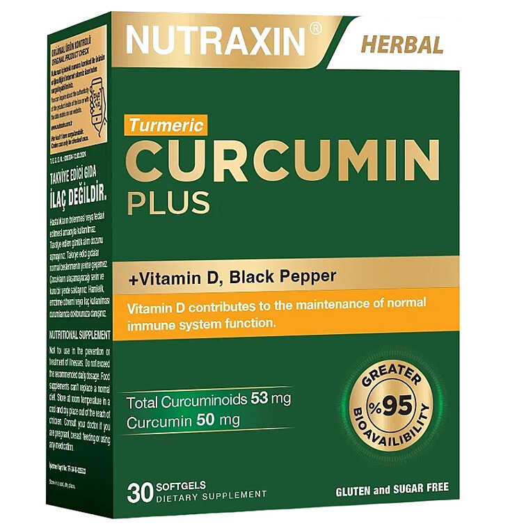 Nutraxin Curcumin Plus Takviye Edici Gıda 30 Yumuşak Kapsül - 8