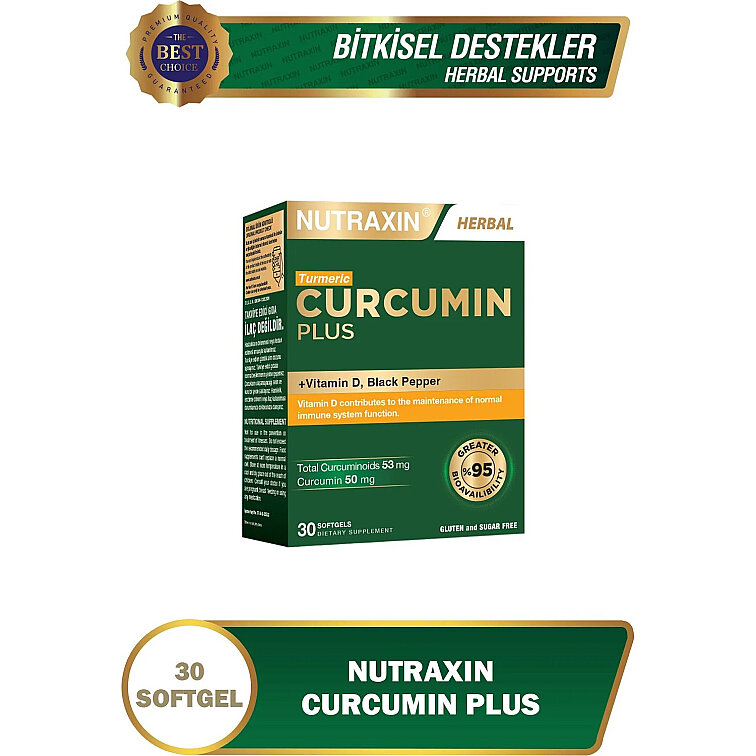 Nutraxin Curcumin Plus Takviye Edici Gıda 30 Yumuşak Kapsül - 3