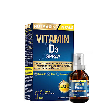 Nutraxin D3 Vitamin Sprey - Gıda Takviyesi 30 ml