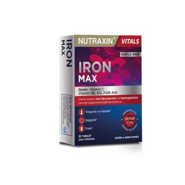 Nutraxin Iron Max Takviye Edici Gıda 30 Tablet - 4