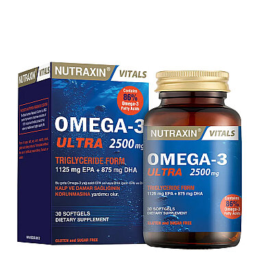 Nutraxin Omega-3 Ultra 2500 mg 30 Yumuşak Kapsül