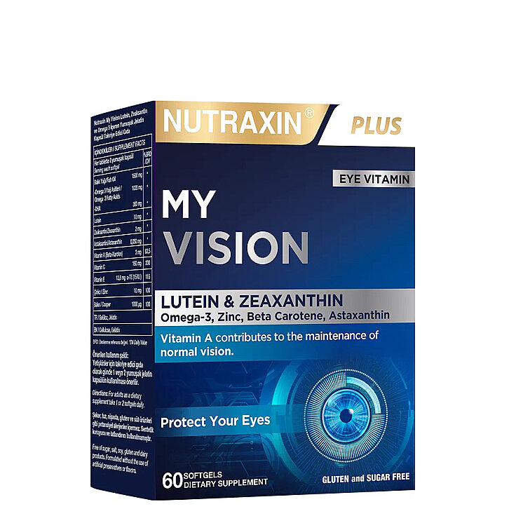 Nutraxin Plus My Vision Göz Vitamini Lutein Zeaksantin 60 Kapsül - 1
