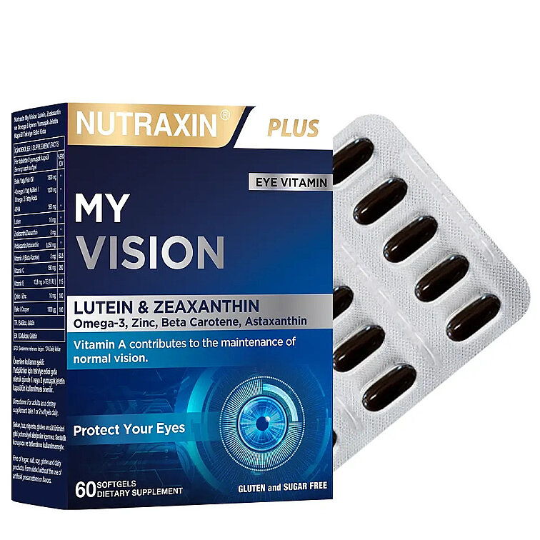 Nutraxin Plus My Vision Göz Vitamini Lutein Zeaksantin 60 Kapsül - 2