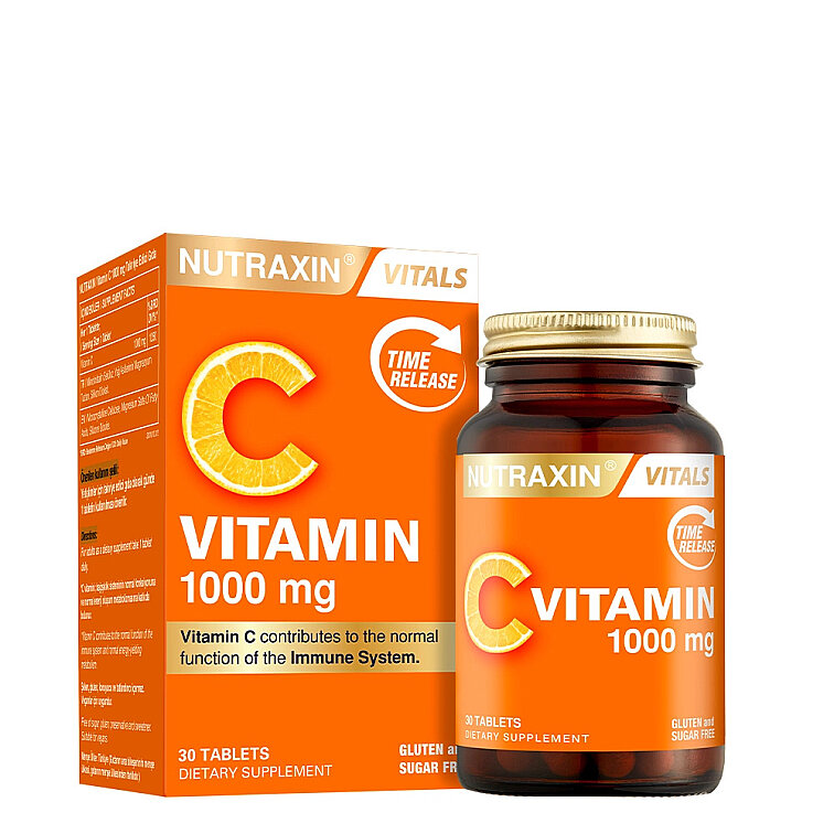 Nutraxin Vitamin C 1000 mg Takviye Edici Gıda 30 Tablet - 1