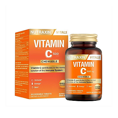 Nutraxin Vitamin C 500 mg 30 Çiğneme Tableti - 5