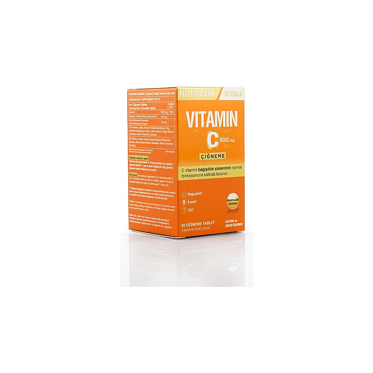 Nutraxin Vitamin C 500 mg 30 Çiğneme Tableti - 3