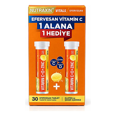 Nutraxin Vitamin C D Zinc 15 Efervesan Tablet - İkili Kofre - 5