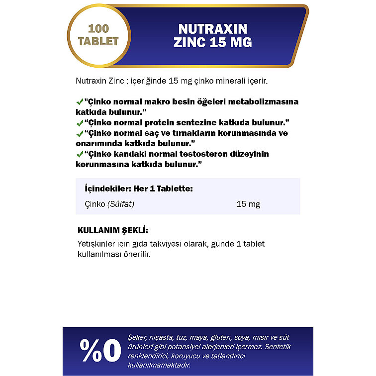 Nutraxin Zinc Sulphate 100 Tablet - 4