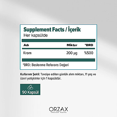 Orzax Ocean Krom Pikolinat 200 mcg 90 Kapsül - 4