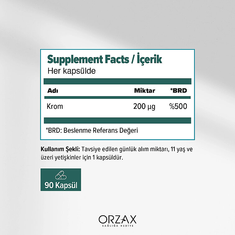 Orzax Ocean Krom Pikolinat 200 mcg 90 Kapsül - 4