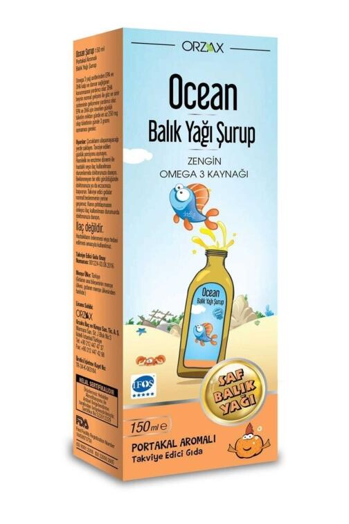 Ocean Portakal Aromalı Balık Yağı Şurubu 150 ml - 6