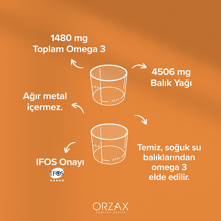 Ocean Portakal Aromalı Balık Yağı Şurubu 150 ml - 5