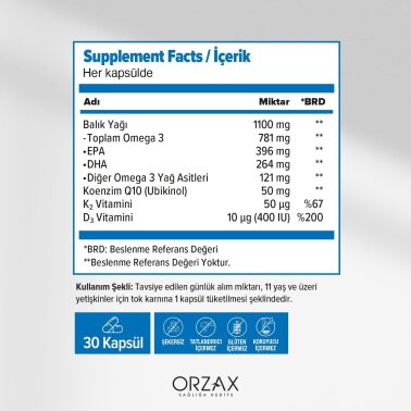 Ocean Pulse Omega 3- Vit K2 - Vit D3 -Ubiquinol 30 Kapsül - 2