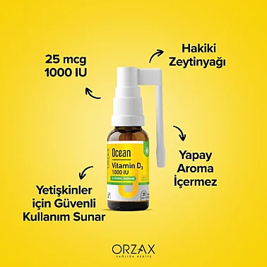 Ocean Vitamin D3 1000 IU Oral Sprey 20 ml - 8