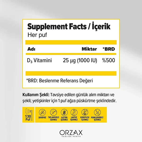 Ocean Vitamin D3 1000 IU Oral Sprey 20 ml - 7