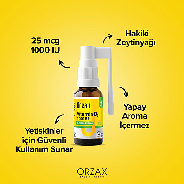 Ocean Vitamin D3 1000 IU Oral Sprey 20 ml - 3