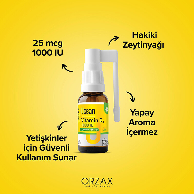 Ocean Vitamin D3 1000 IU Oral Sprey 20 ml - 3