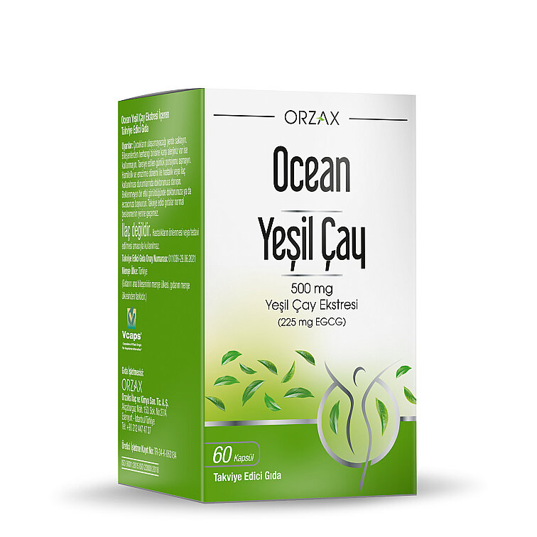 Ocean Yeşil Çay Ekstresi 500 mg 60 Kapsül - 1