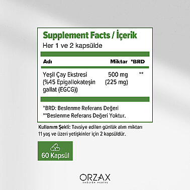 Ocean Yeşil Çay Ekstresi 500 mg 60 Kapsül - 2