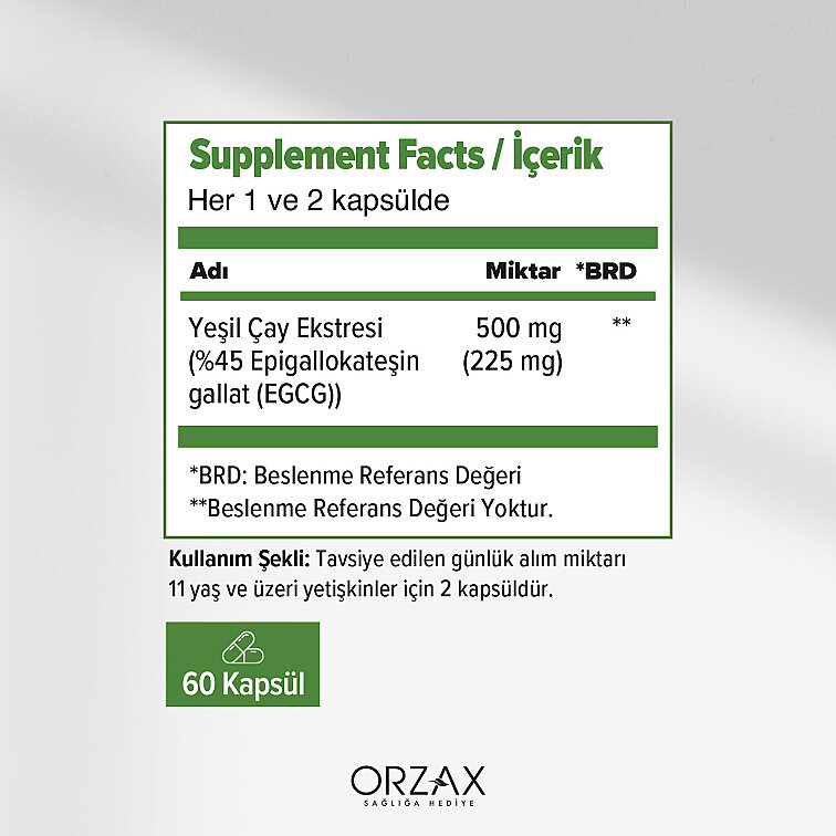 Ocean Yeşil Çay Ekstresi 500 mg 60 Kapsül - 2