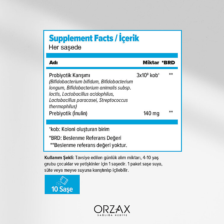 Orzax Bigflor Probiotic 10 Saşe - 2