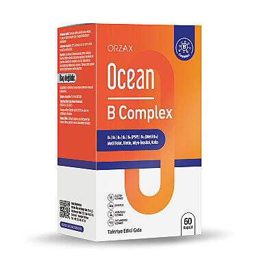 Orzax Ocean B Complex Takviye Edici Gıda 50 Kapsül