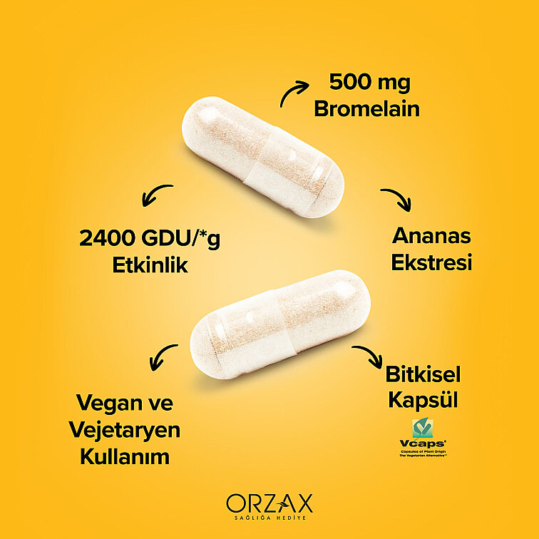 Orzax Ocean Bromelain 30 Kapsül - 3