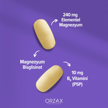 Orzax Ocean ExtraMag Magnezyum Bisglisinat + P5P Takviye Edici Gıda 60 Tablet - 2