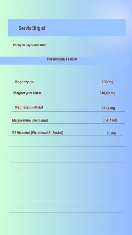 Orzax Ocean ExtraMag Üçlü Magnezyum Kombinasyonu 60 Tablet - 4