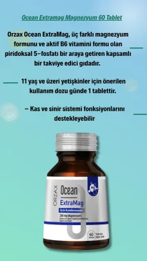 Orzax Ocean ExtraMag Üçlü Magnezyum Kombinasyonu 60 Tablet - 3