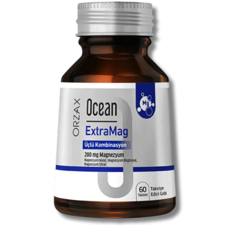 Orzax Ocean ExtraMag Üçlü Magnezyum Kombinasyonu 60 Tablet - 1