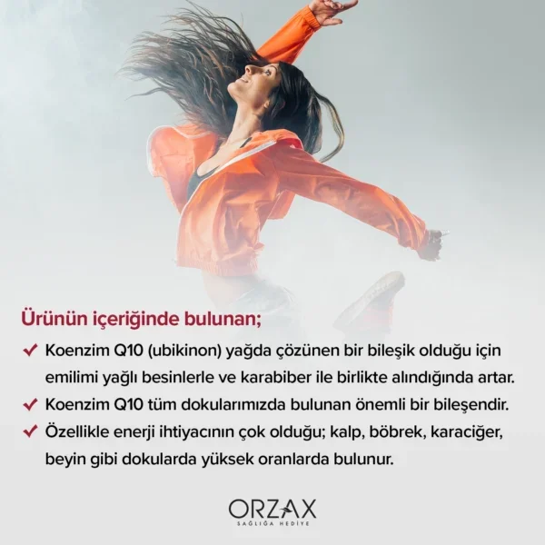 Orzax Ocean Koenzim Q10 200 mg Ubikinon 30 Kapsül - 4