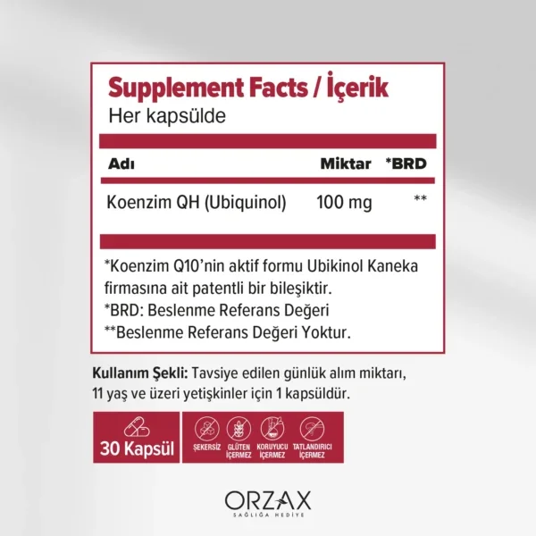 Orzax Ocean Koenzim QH 30 Kapsül - 2