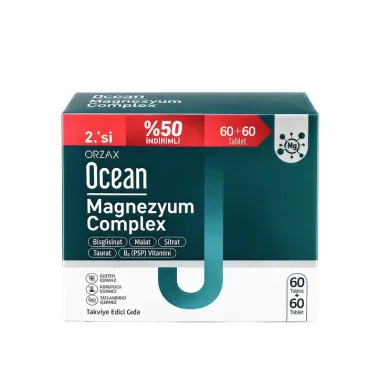 Orzax Ocean Magnezyum Complex 60 + 60 Tablet