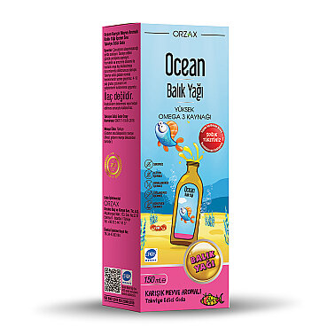 Orzax Ocean Omega3 Şurup 150 ml - Karışık Meyve Aromalı